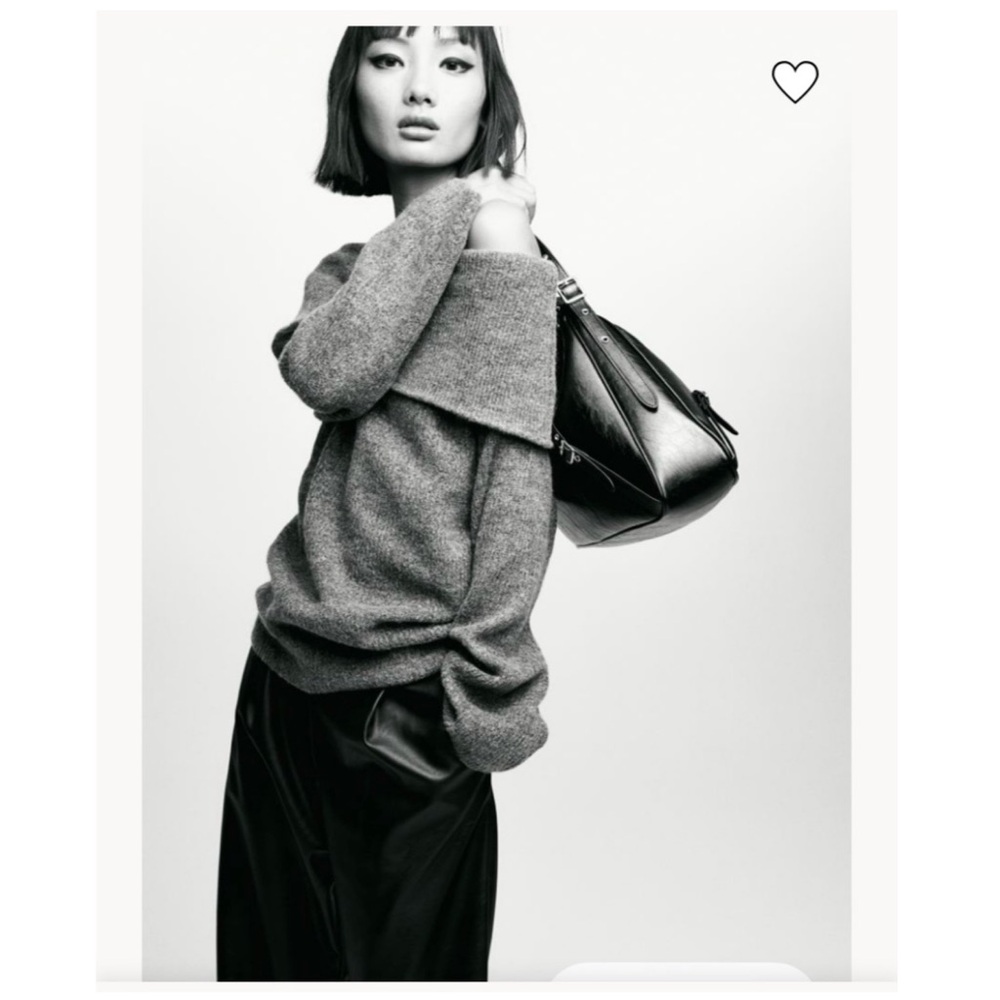 Rib-knit Off-the-shoulder Sweater